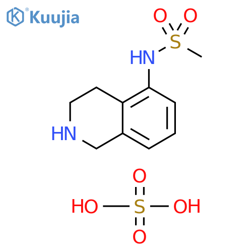 Methanesulfonamide, N-(1,2,3,4-tetrahydro-5-isoquinolinyl)-, sulfate(2:1) structure