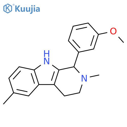1H-Pyrido[3,4-b]indole,2,3,4,9-tetrahydro-1-(3-methoxyphenyl)-2,6-dimethyl- structure