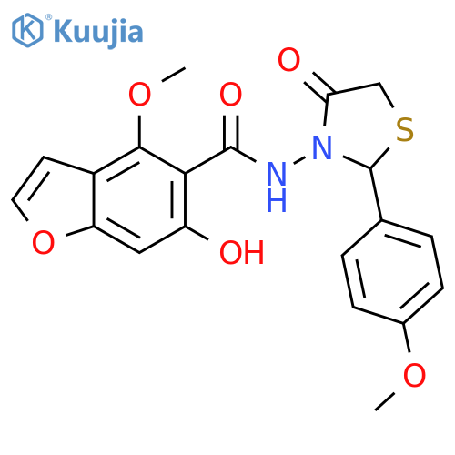 5-Benzofurancarboxamide,6-hydroxy-4-methoxy-N-[2-(4-methoxyphenyl)-4-oxo-3-thiazolidinyl]- structure