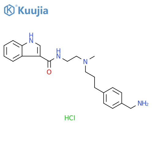 1H-Indole-3-carboxamide,N-[2-[[3-[4-(aminomethyl)phenyl]propyl]methylamino]ethyl]-,dihydrochloride structure