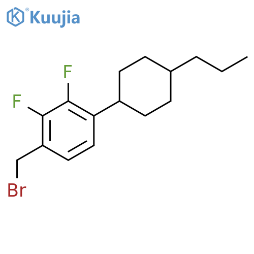 Benzene, 1-(bromomethyl)-2,3-difluoro-4-(trans-4-propylcyclohexyl)- structure