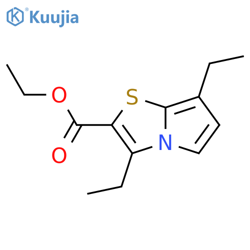 Pyrrolo[2,1-b]thiazole-2-carboxylic acid, 3,7-diethyl-, ethyl ester structure