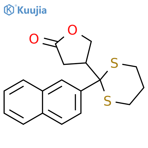 2(3H)-Furanone, dihydro-4-[2-(2-naphthalenyl)-1,3-dithian-2-yl]- structure