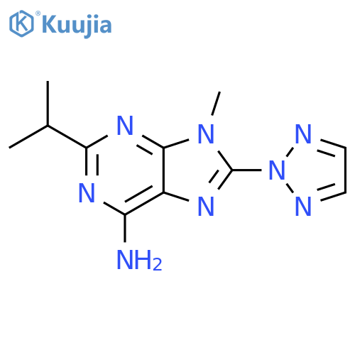9H-Purin-6-amine, 9-methyl-2-(1-methylethyl)-8-(2H-1,2,3-triazol-2-yl)- structure