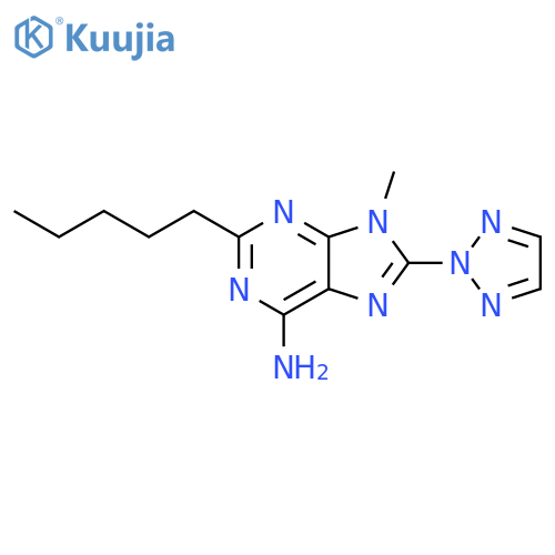 9H-Purin-6-amine, 9-methyl-2-pentyl-8-(2H-1,2,3-triazol-2-yl)- structure