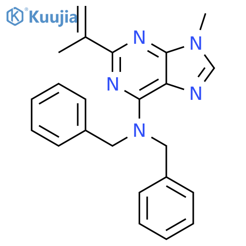 9H-Purin-6-amine, 9-methyl-2-(1-methylethenyl)-N,N-bis(phenylmethyl)- structure