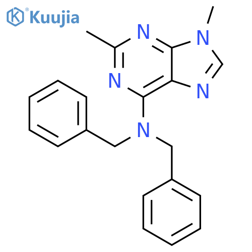 9H-Purin-6-amine, 2,9-dimethyl-N,N-bis(phenylmethyl)- structure
