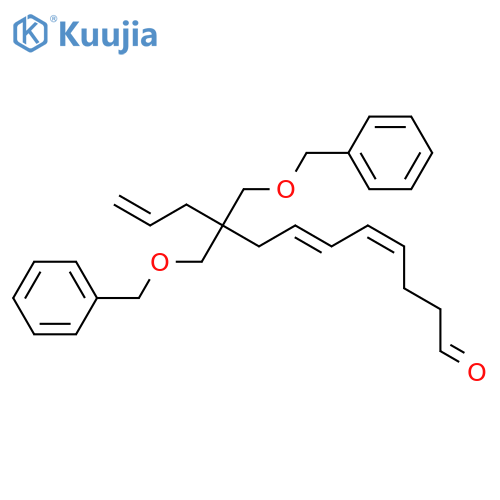 4,6,11-Dodecatrienal, 9,9-bis[(phenylmethoxy)methyl]-, (4Z,6E)- structure