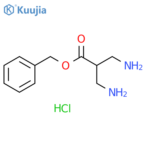 Propanoic acid, 3-amino-2-(aminomethyl)-, phenylmethyl ester,dihydrochloride structure