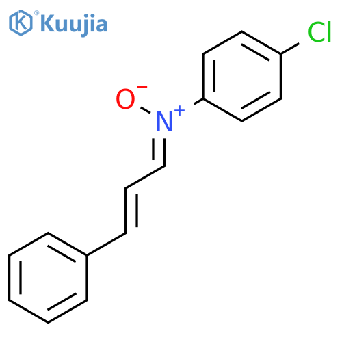 BENZENAMINE, 4-CHLORO-N-(3-PHENYL-2-PROPENYLIDENE)-, N-OXIDE structure
