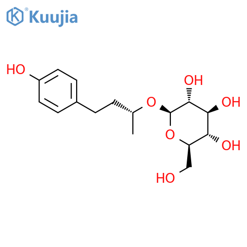 (2R)-4-(4-hydroxyphenyl)butan-2-yl beta-D-glucopyranoside structure
