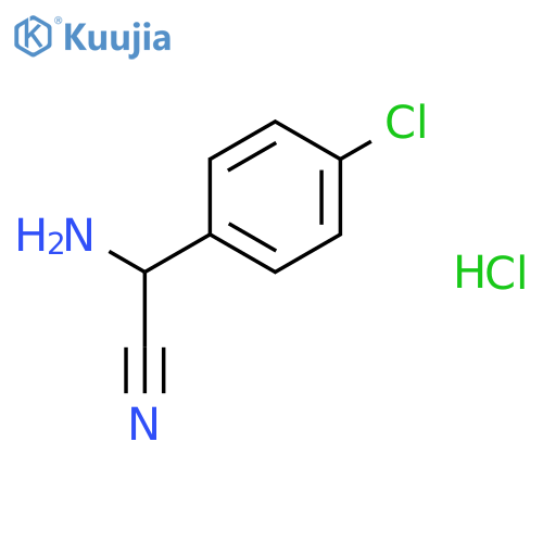 2-amino-2-(4-chlorophenyl)acetonitrile hydrochloride structure