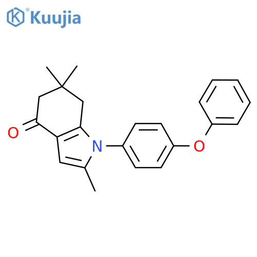 2,6,6-trimethyl-1-(4-phenoxyphenyl)-1,5,6,7-tetrahydro-4H-indol-4-one structure