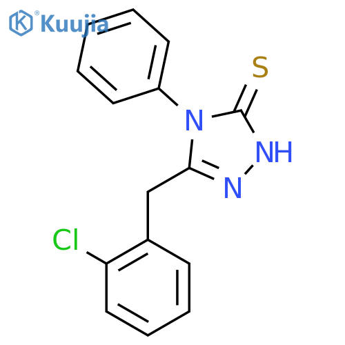 3-[(2-Chlorophenyl)methyl]-4-phenyl-1H-1,2,4-triazole-5-thione structure