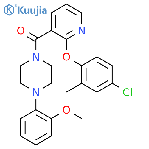 2-(4-Chloro-2-methylphenoxy)(3-pyridyl) 4-(2-methoxyphenyl)piperazinyl ketone structure