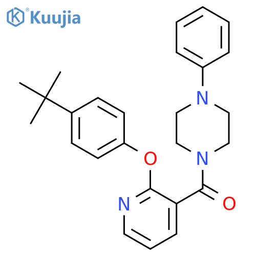2-(4-(Tert-butyl)phenoxy)(3-pyridyl) 4-phenylpiperazinyl ketone structure