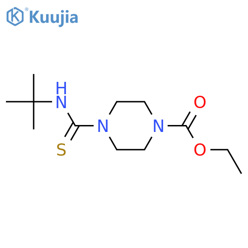 ETHYL 4-(((TERT-BUTYL)AMINO)THIOXOMETHYL)PIPERAZINECARBOXYLATE structure