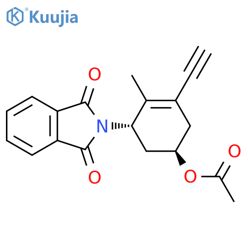 1H-Isoindole-1,3(2H)-dione,2-[(1S,5R)-5-(acetyloxy)-3-ethynyl-2-methyl-2-cyclohexen-1-yl]- structure