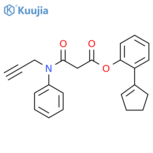Propanoic acid, 3-oxo-3-(phenyl-2-propynylamino)-,2-(1-cyclopenten-1-yl)phenyl ester structure