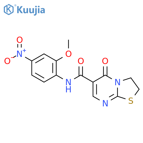 N-(2-methoxy-4-nitrophenyl)-5-oxo-2H,3H,5H-1,3thiazolo3,2-apyrimidine-6-carboxamide structure