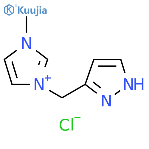 1H-Imidazolium, 1-methyl-3-(1H-pyrazol-3-ylmethyl)-, chloride structure