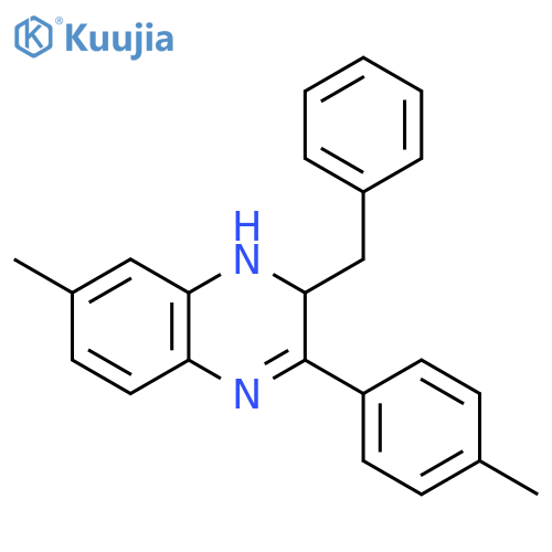 Quinoxaline, 1,2-dihydro-7-methyl-3-(4-methylphenyl)-2-(phenylmethyl)- structure