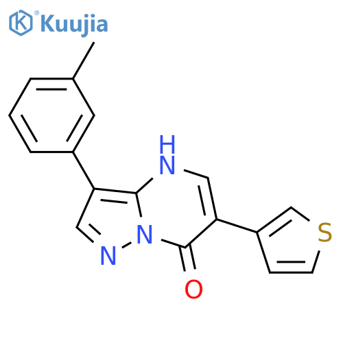 Pyrazolo[1,5-a]pyrimidin-7(4H)-one, 3-(3-methylphenyl)-6-(3-thienyl)- structure