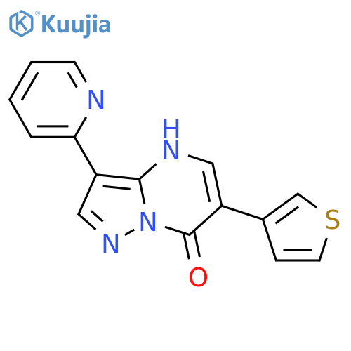 PYRAZOLO[1,5-A]PYRIMIDIN-7(4H)-ONE, 3-(2-PYRIDINYL)-6-(3-THIENYL)- structure