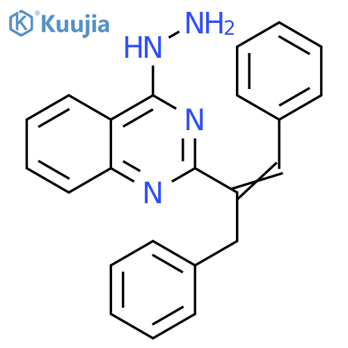 4(1H)-Quinazolinone, 2-[2-phenyl-1-(phenylmethyl)ethenyl]-, hydrazone structure