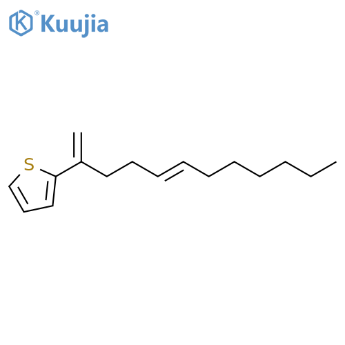 Thiophene, 2-[(4E)-1-methylene-4-undecenyl]- structure