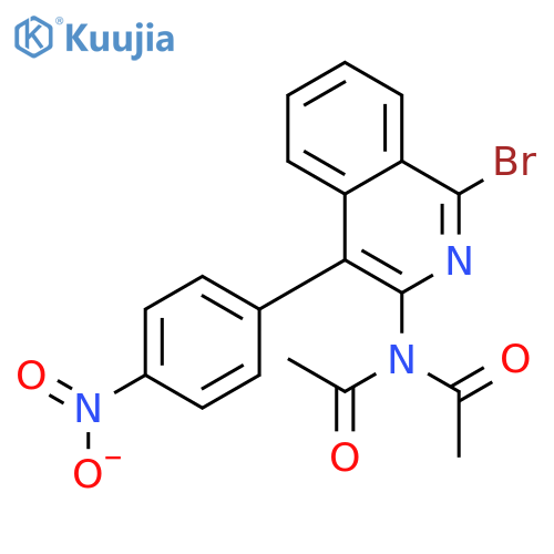 N-acetyl-n-[1-bromo-4-(4-nitrophenyl)isoquinolin-3-yl]acetamide structure