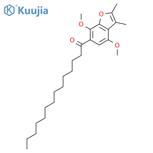 4,7-Dimethoxy-2,3-dimethyl-6-tetradecanoylbenzofuran structure