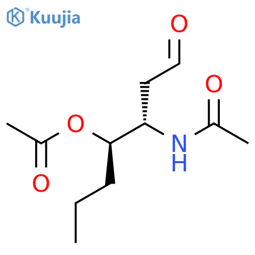 Acetamide, N-[(1S,2R)-2-(acetyloxy)-1-(2-oxoethyl)pentyl]- structure