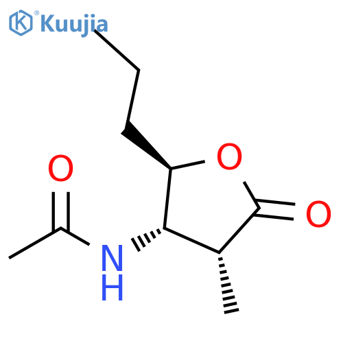 Acetamide,N-[(2R,3S,4R)-tetrahydro-4-methyl-5-oxo-2-propyl-3-furanyl]- structure