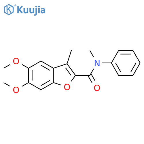 2-Benzofurancarboxamide, 5,6-dimethoxy-N,3-dimethyl-N-phenyl- structure