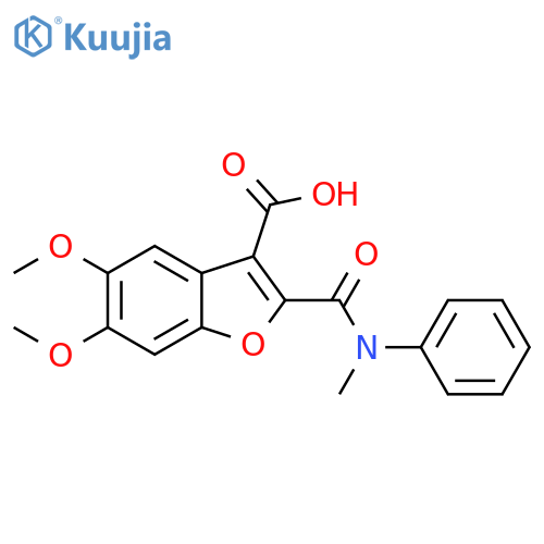 3-Benzofurancarboxylic acid,5,6-dimethoxy-2-[(methylphenylamino)carbonyl]- structure