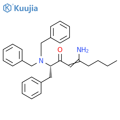 4-Nonen-3-one, 5-amino-2-[bis(phenylmethyl)amino]-1-phenyl-, (2S)- structure