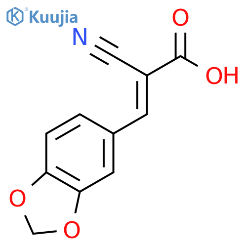3-(1,3-Benzodioxol-5-yl)-2-cyanoacrylic Acid structure