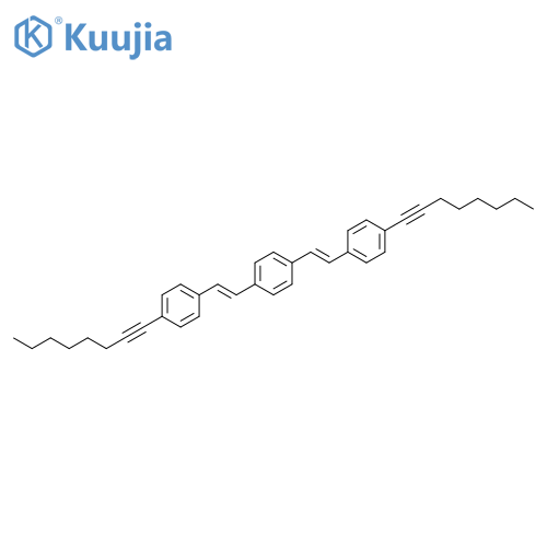 Benzene, 1,4-bis[(1E)-2-[4-(1-octynyl)phenyl]ethenyl]- structure
