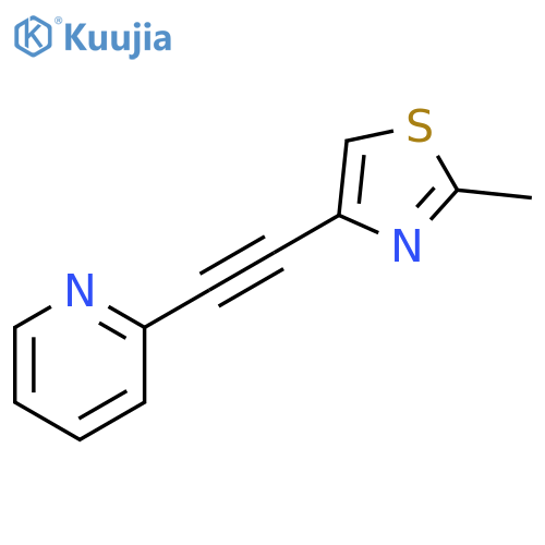 Pyridine, 2-[(2-methyl-4-thiazolyl)ethynyl]- structure