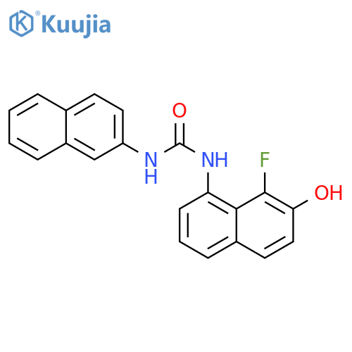 Urea, N-(8-fluoro-7-hydroxy-1-naphthalenyl)-N'-2-naphthalenyl- structure