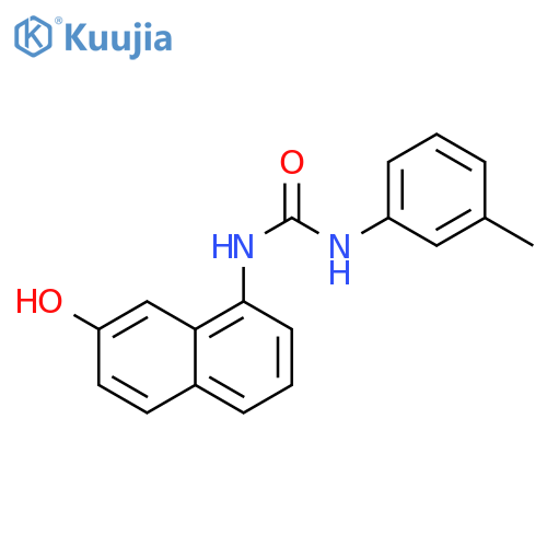 Urea, N-(7-hydroxy-1-naphthalenyl)-N'-(3-methylphenyl)- structure