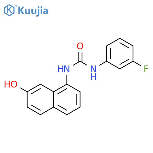 Urea, N-(3-fluorophenyl)-N'-(7-hydroxy-1-naphthalenyl)- structure