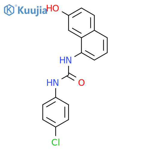 Urea, N-(4-chlorophenyl)-N'-(7-hydroxy-1-naphthalenyl)- structure
