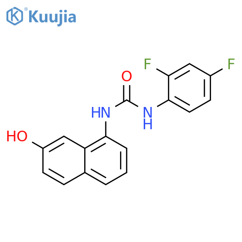 Urea, N-(2,4-difluorophenyl)-N'-(7-hydroxy-1-naphthalenyl)- structure