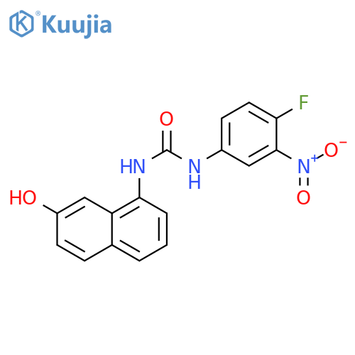 Urea, N-(4-fluoro-3-nitrophenyl)-N'-(7-hydroxy-1-naphthalenyl)- structure