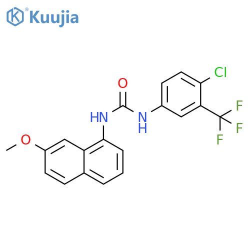 Urea,N-[4-chloro-3-(trifluoromethyl)phenyl]-N'-(7-methoxy-1-naphthalenyl)- structure