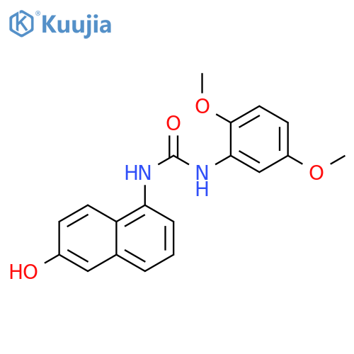 Urea, N-(2,5-dimethoxyphenyl)-N'-(6-hydroxy-1-naphthalenyl)- structure