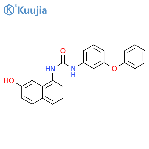 Urea, N-(7-hydroxy-1-naphthalenyl)-N'-(3-phenoxyphenyl)- structure