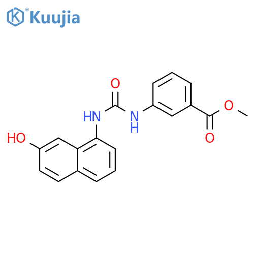 Benzoic acid, 3-[[[(7-hydroxy-1-naphthalenyl)amino]carbonyl]amino]-,methyl ester structure